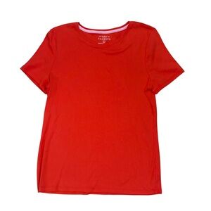 Talbots Tee Salmon Roe Orange Short Sleeves Cotton Round Neck Shirt WM SZ MP